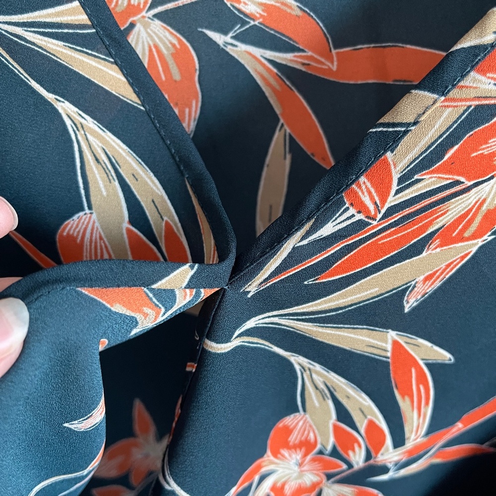 Sienna Sky Faux Wrap Tropical Blouse Size XS - Picture 5 of 8